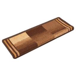 Berkfield Home Stair Mats Self-adhesive 5 pcs 65x21x4 cm Brown - Size: Medium - thumbnail 3