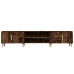 Berkfield Home TV Cabinet Smoked Oak 180x31.5x40 cm Engineered Wood in Brown - thumbnail 6