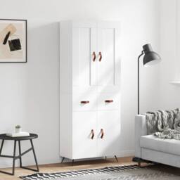 Berkfield Home Highboard White 69.5x34x180 cm Engineered Wood - thumbnail 2