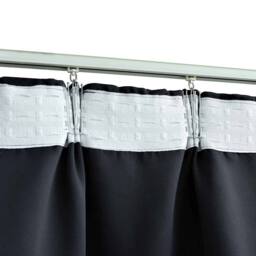 Berkfield Home Elegant Blackout Curtain with Hooks Anthracite 290x245 cm in Dark Grey - thumbnail 4