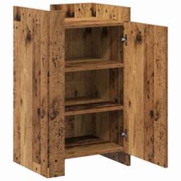 Berkfield Home Sideboard Old Wood 45x35x75 cm Engineered Wood in Brown - Size: 45 x 35 x 75 cm - thumbnail 5