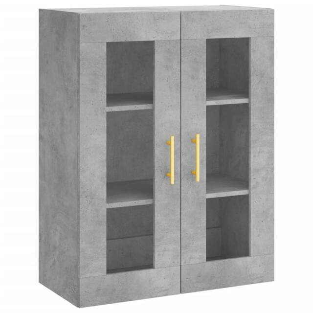 Berkfield Home Wall Mounted Cabinet Concrete Grey 69.5x34x90 cm - image 1