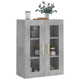 Berkfield Home Wall Mounted Cabinet Concrete Grey 69.5x34x90 cm - thumbnail 4
