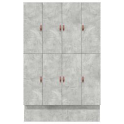 Berkfield Home Storage Bed Frame Concrete Grey 150x200 cm - thumbnail 9