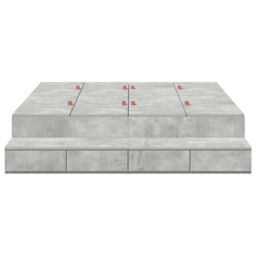 Berkfield Home Storage Bed Frame Concrete Grey 150x200 cm - thumbnail 8