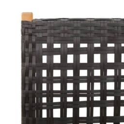 Berkfield Home Garden Chairs 2 pcs Black Solid Wood Acacia & Poly Rattan - thumbnail 9