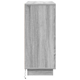 Berkfield Home Sideboard with LED Grey Sonoma 90x32x75 cm Engineered Wood - Size: 90 x 32 x 75 cm - thumbnail 8