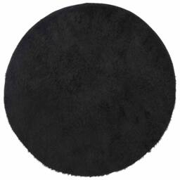 Berkfield Home Shaggy Rug High Pile NAVARRA Black 200x200 cm Polyester - Size: Medium - thumbnail 3