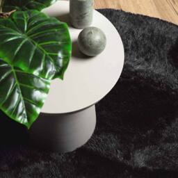 Berkfield Home Shaggy Rug High Pile NAVARRA Black 200x200 cm Polyester - Size: Medium - thumbnail 8