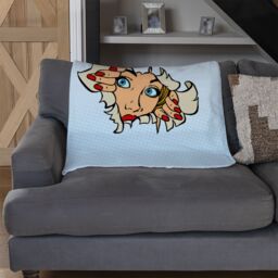 Benjamin Tate Design Comic cartoon pop art retro Designer Blanket in Natural - Size: 120 cm x 150 cm - thumbnail 2