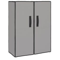 Berkfield Home Shoe Cabinet Grey 60x28x90 cm Fabric - Size: 60 x 28 x 90 cm - thumbnail 2