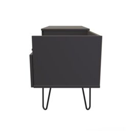 Ready Assembled 2 U Fuji TV Console Unit (Ready Assembled) in Dark Grey - Size: Large - thumbnail 2
