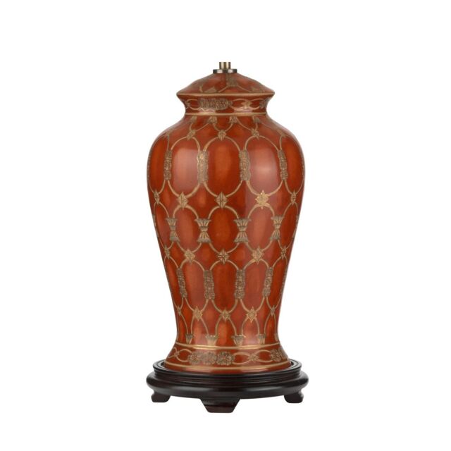 Netlighting Datai Traditional Terracotta Oriental Ceramic Table Lamp Base Only