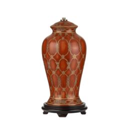 Netlighting Datai Traditional Terracotta Oriental Ceramic Table Lamp Base Only - thumbnail 1