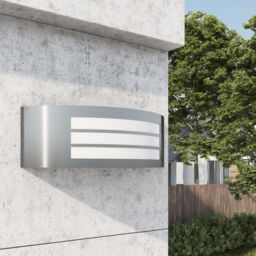 Berkfield Home Outdoor Wall Light Stainless Steel in Silver - thumbnail 3