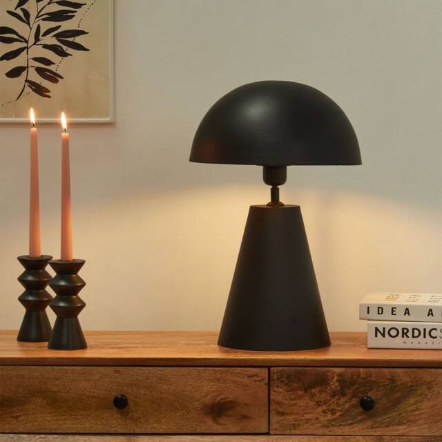 Wyld and Coco Handmade Iron Table Lamp Matte Black - image 1
