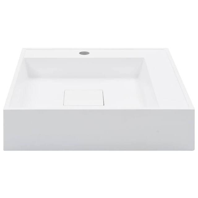 Berkfield Home Chic Wash Basin 50x50x12.3 cm Mineral Cast/Marble Cast White - image 1