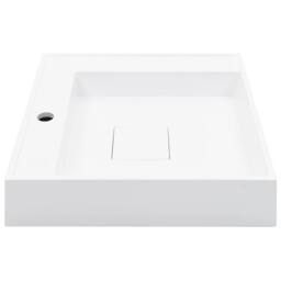 Berkfield Home Chic Wash Basin 50x50x12.3 cm Mineral Cast/Marble Cast White - thumbnail 4