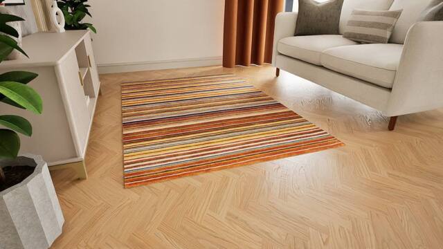 Gooch Luxury Rugs Spice Wool Rug in Burnt Orange - Size: 180 cm x 120 cm - image 1