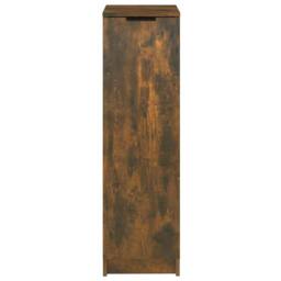 Berkfield Home Shoe Cabinet Smoked Oak 30x35x100 cm Engineered Wood in Brown - Size: 30 x 35 x 100 cm - thumbnail 5