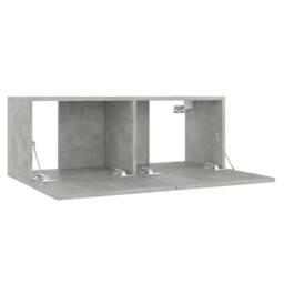 Berkfield Home TV Cabinet Concrete Grey 80x30x30 cm Engineered Wood - Size: 80 x 30 x 30 cm - thumbnail 5