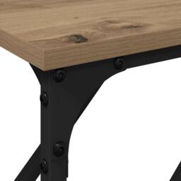 Berkfield Home Stunning Console Table Artisan Oak 180x23x75 cm Engineered Wood in Brown - Size: 180 x 23 x 75 cm - thumbnail 8