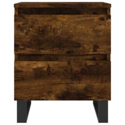Berkfield Home Elegant Bedside Cabinet Smoked Oak 40x35x50 cm Engineered Wood in Brown - Size: 40 x 35 x 50 cm - thumbnail 5