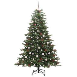 Berkfield Home Artificial Christmas Tree with 300 LEDs with Stand Green 210 cm - thumbnail 3