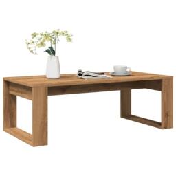 Berkfield Home Coffee Table Artisan Oak 102x50x35 cm Engineered Wood in Brown - Size: 102 x 50 x 35 cm - thumbnail 1