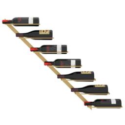 Berkfield Home Wall-mounted Wine Rack for 7 Bottles Gold Metal
