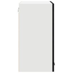 Berkfield Home Hanging Glass Cabinet in Black Oak - 60x31x60 cm, Made from Engineered Wood - Size: 60 x 31 x 60 cm - thumbnail 8