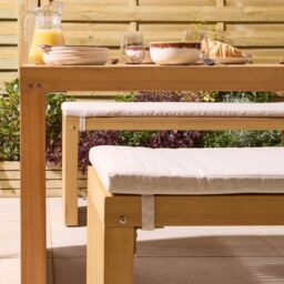 Rowlinsons Kyoto Contemporary Four Seater Wooden Bench Set in Brown - thumbnail 8