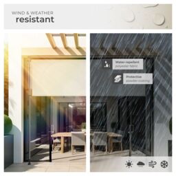 tectake Retractable Awning Taija in Beige - Size: 150 cmx 310 cm - thumbnail 4