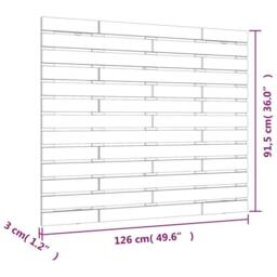 Berkfield Home Wall Headboard Honey Brown 126x3x91.5 cm Solid Wood Pine - thumbnail 8