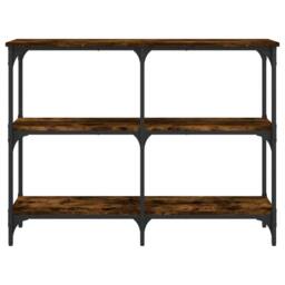 Berkfield Home Console Table Smoked Oak 100x29x75 cm Engineered Wood in Brown - Size: 100 x 29 x 75 cm - thumbnail 4