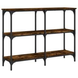 Berkfield Home Console Table Smoked Oak 100x29x75 cm Engineered Wood in Brown - Size: 100 x 29 x 75 cm