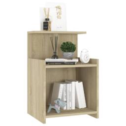Berkfield Home Durable Bed Cabinets 2 pcs Sonoma Oak 40x35x60 cm Engineered Wood in Light Brown - Size: 40 x 35 x 60 cm - thumbnail 6