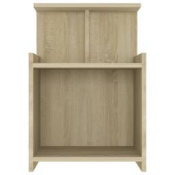 Berkfield Home Durable Bed Cabinets 2 pcs Sonoma Oak 40x35x60 cm Engineered Wood in Light Brown - Size: 40 x 35 x 60 cm - thumbnail 4