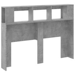 Berkfield Home LED Headboard Concrete Grey 140x18.5x103.5 cm Engineered Wood - thumbnail 8