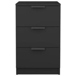 Berkfield Home Bedside Cabinets 2 pcs Black 40x36x65 cm - Size: 40 x 36 x 65 cm - thumbnail 7