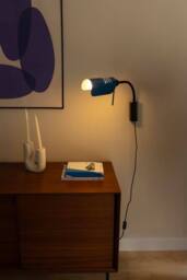 Netlighting Martinica Small Reading Wall Light Black Blue 1x E27 - thumbnail 2