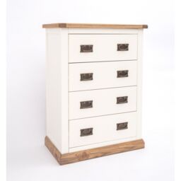 Cabinet Bits Tropea 4 Drawer Chest of Drawers Bras Drop Handle in Off-White - thumbnail 2