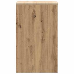 Berkfield Home Garage Storage Cabinet Artisan Oak 30x51x85 cm Solid Wood Pine in Brown - Size: 30 x 51 x 85 cm - thumbnail 7