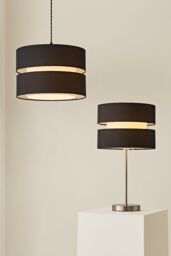 ValueLights Sophia Small 26cm Drum Easy Fit Ceiling Light Lamp Shade with Bulb in Black - Size: 10 inches - thumbnail 7