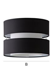 ValueLights Sophia Small 26cm Drum Easy Fit Ceiling Light Lamp Shade with Bulb in Black - Size: 10 inches - thumbnail 8