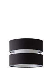 ValueLights Sophia Small 26cm Drum Easy Fit Ceiling Light Lamp Shade with Bulb in Black - Size: 10 inches - thumbnail 6