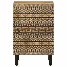 Berkfield Home Bathroom Cabinet 38x33.5x58 cm Solid Wood Mango in Brown - thumbnail 3