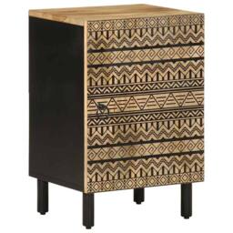Berkfield Home Bathroom Cabinet 38x33.5x58 cm Solid Wood Mango in Brown - thumbnail 1