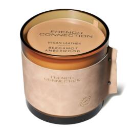 French Connection Leather Effect Candle Bergamot & Amberwood 1.46kg Four Wick - thumbnail 3