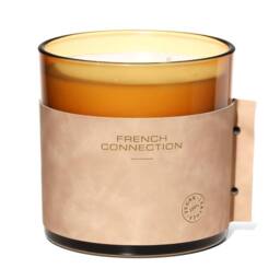 French Connection Leather Effect Candle Bergamot & Amberwood 1.46kg Four Wick - thumbnail 5